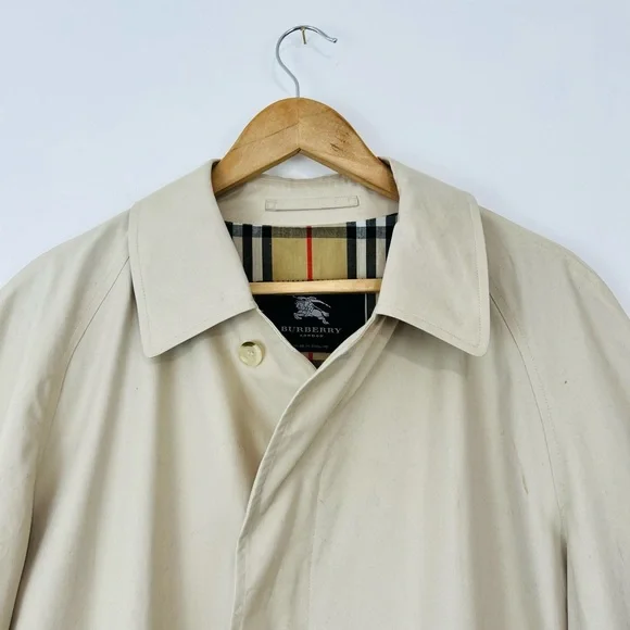 Burberry Beige Nova Check Lined Classic Utility Trench Coat UK L - Picture 4 of 16